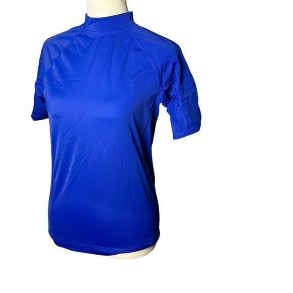 Lands End Short Sleeved Rash Guard Size Medium 8-10 - Picture 1 of 8